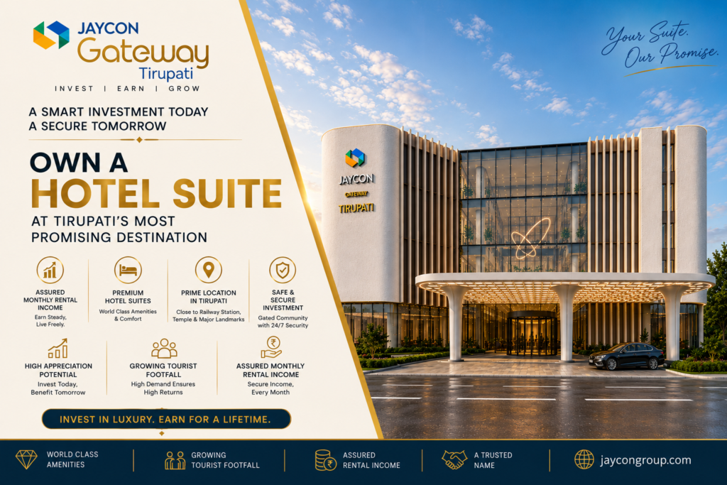 Luxury Hotel Suite Investment in Tirupati: A Smart Hospitality Investment for the Future